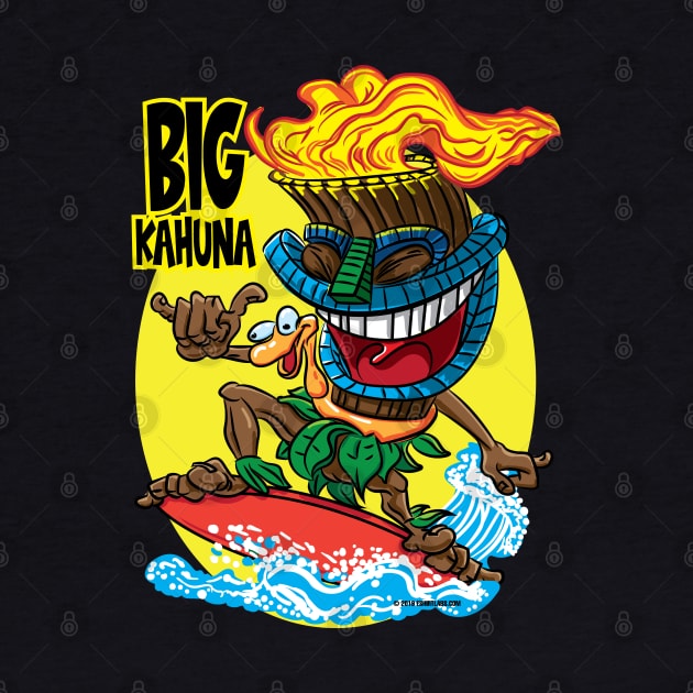 Big Kahuna Tiki Surfer by eShirtLabs